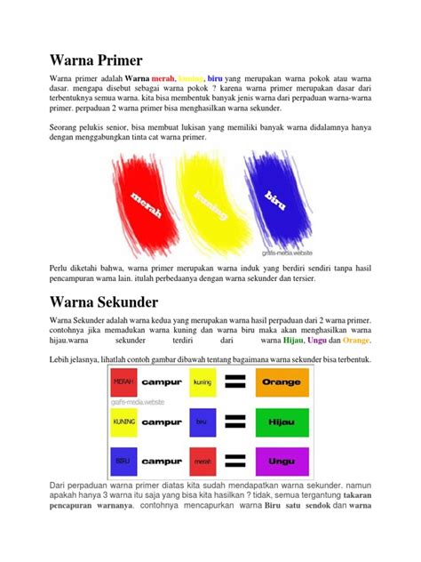 Terbaru 86 Pencampuran Warna Jenis Primer Menghasilkan Warna Jenis Apa