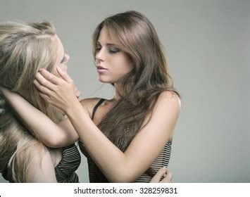 Two Beautiful Sexy Lesbian Women Erotic Stock Photo Shutterstock