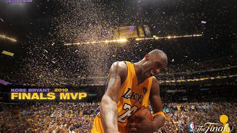 Kobe Bryant Mvp Los Angeles Lakers Confetti Hd Wallpaper Sports