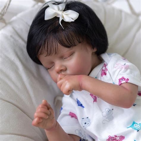 49cm Realistic Doll Closed Eyes Sleeping Girl Soft Vinyl Silicone Baby