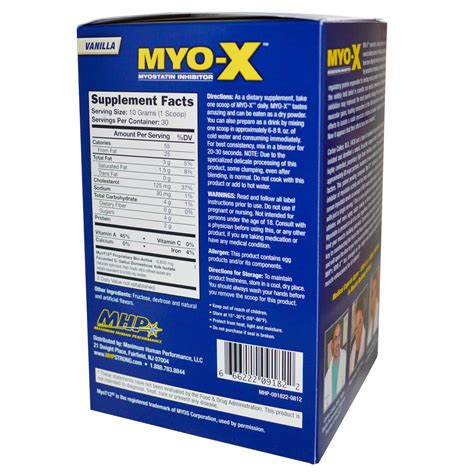 Mhp Myo X Myostatin Inhibitor Vanilla 106 Oz 300 G Iherb