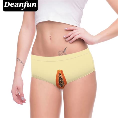 Deanfun3d Print Fruit Panties Papaya Ladies Lingerie Sexy Womens Briefs Funny Underwear 41134