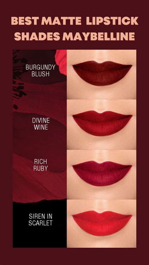 Maybelline Burgundy Blush Best Matte Lipstick Dark Red Lipstick