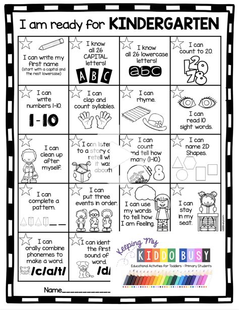 Lets Get Ready For Kindergarten Curriculum Free Week Kindergarten
