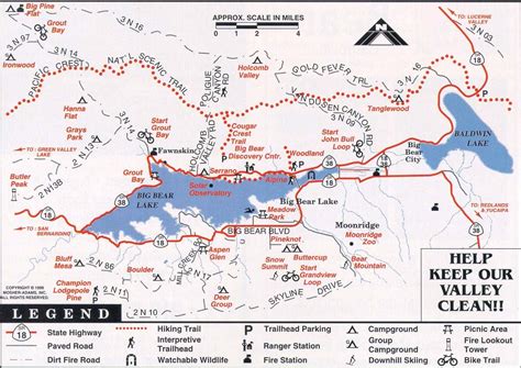Big Bear Lake Map California World Map