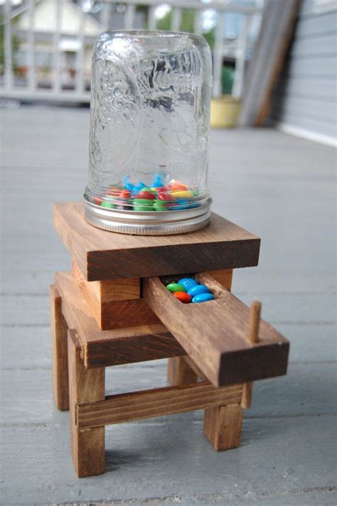 Handmade Wooden Mason Jar Candy Dispenser By Beardedboardcrafters 25