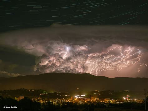 Epic Lightning Storm And Swirling Star Trails Caught In One Incredible