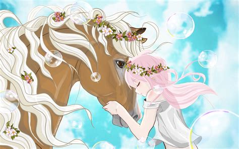 Fondos De Pantalla Kawaii Girl Love Horse Horse Love Anime Love