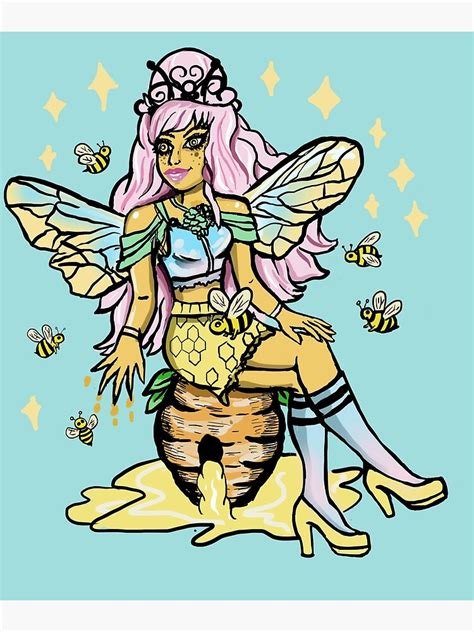 Kawaii Honey Queen Bee Girl Pastel Goth Poster For Sale By