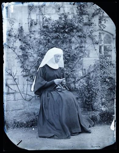 Early Image Of A Nun Knitting Wet Plate Collodion Flickr