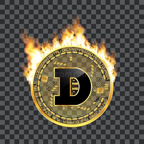 Dogecoin In Fire Stock Illustration Illustration Of Abstract 218630337