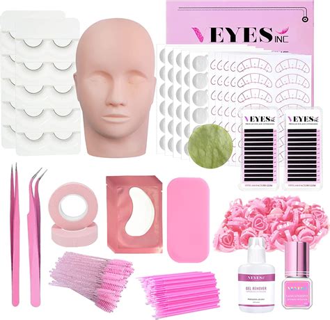 Veyes Inc Lash Extension Kit，eyelash Extension Starters Kit With Mannequin Head Practice