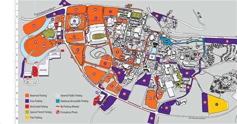 Clemson Football Parking Map Seating Map