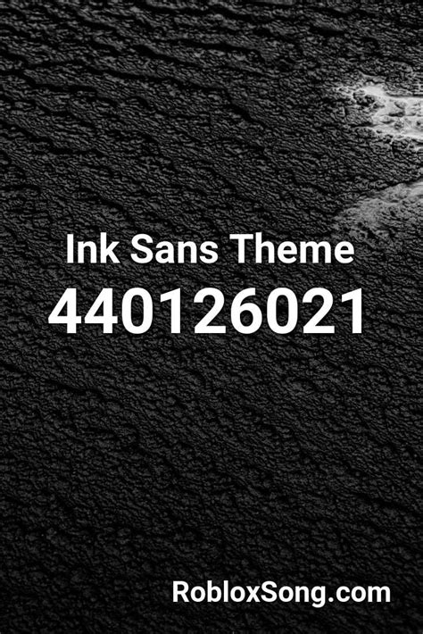 Use ink sans's face and thousands of other assets to build an immersive game or experience. Ink Sans Theme Roblox ID - Roblox Music Codes in 2020 ...