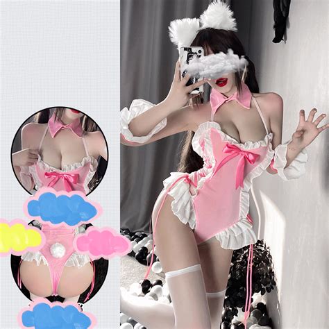 Lingerie Sexy Open File One Piece Bunny Girl Uniform Temptation Passion Free Tease Pajamas