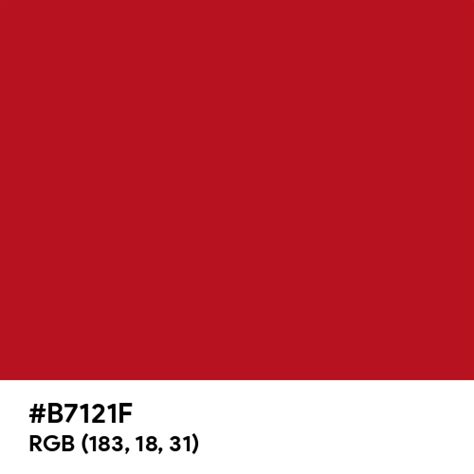 Hot Red Color Hex Code Is B7121f