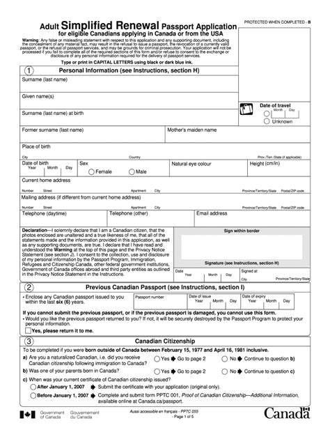 Passport Renewal Form Canada 2015 Fill Out And Sign Online Dochub