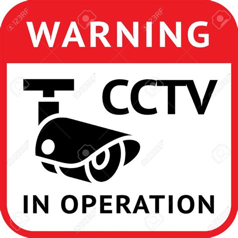 Warning Sticker For Security Alarm Cctv Camera Surveillance Cctv