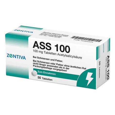 Ass 100 Tabletten 50 St Online Bei Pharmeo Kaufen