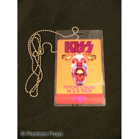 Kiss Gene Simmons Autographed Backstage Pass Movie Props