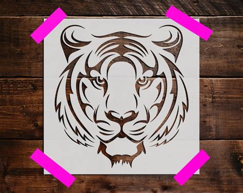 Tiger Stripe Stencil Reusable Tiger Stripe Stencil Art Etsy