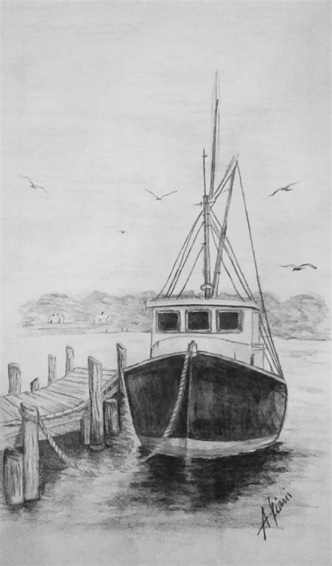 Boat Pencil Drawing Drawing Pencil Boat Butlerseedgroup