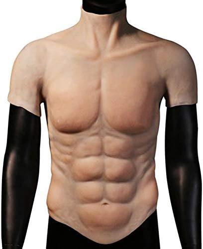 N A Fake Male Chest Silicone Muscle Muscles Abdomen Half Body Silicone Fake Muscles Fake Breast