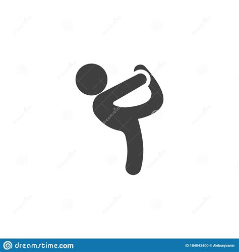 Man Stretching Leg Vector Icon Stock Vector Illustration Of Symbol