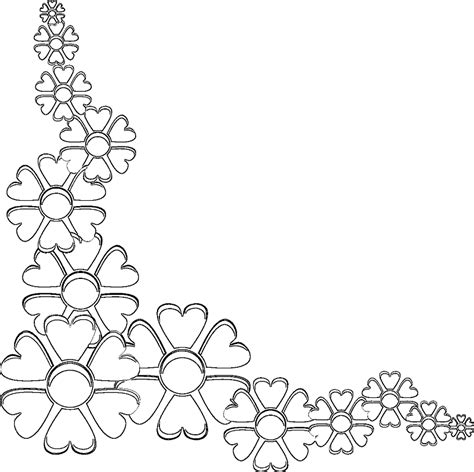 Flower Border Coloring Pages