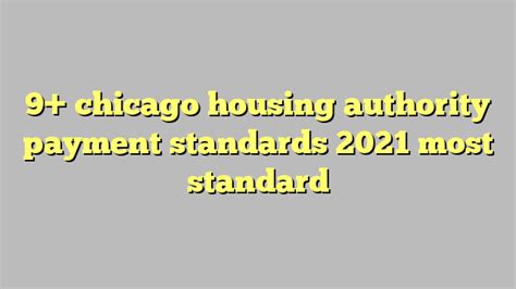 9 Chicago Housing Authority Payment Standards 2021 Most Standard Công Lý And Pháp Luật