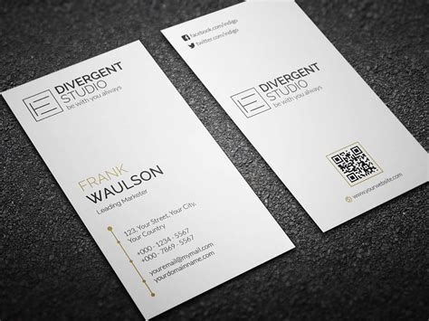 Vertical Business Card | Vertical business cards, Personal business cards, Business cards