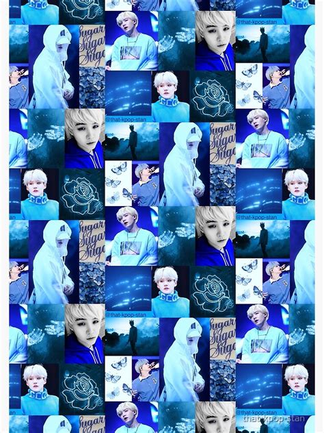 I sometimes spam current theme: Cuaderno de espiral «BTS Suga Blue Aesthetic Collage» de ...