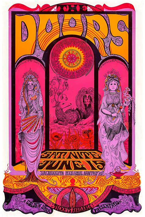 The Doors Sacramento Concert Rock Poster Etsy Rock Poster Art