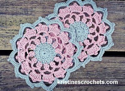 KristinesCrochets Two Color Round Doily Coaster Free Crochet