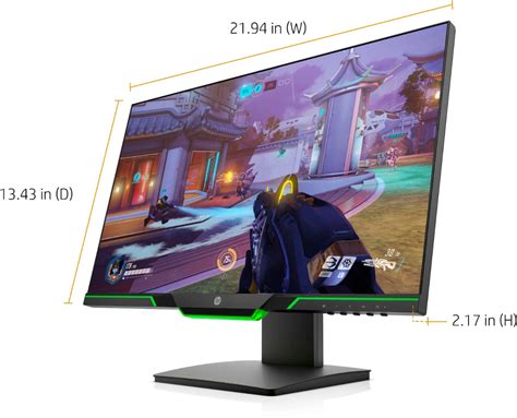 Hp 245 Inch Full Hd Led Backlit Tn Panel Gaming Monitor 25 X Frameless Amd Free Sync