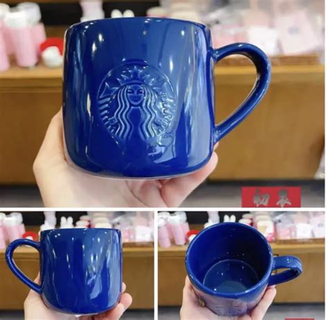 Starbucks 2023 China Spring Sakura Goddess Logo Blue 12oz Mug Coffee