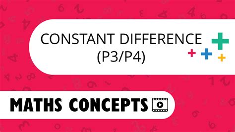 Maths Concepts Constant Difference Literacyplus