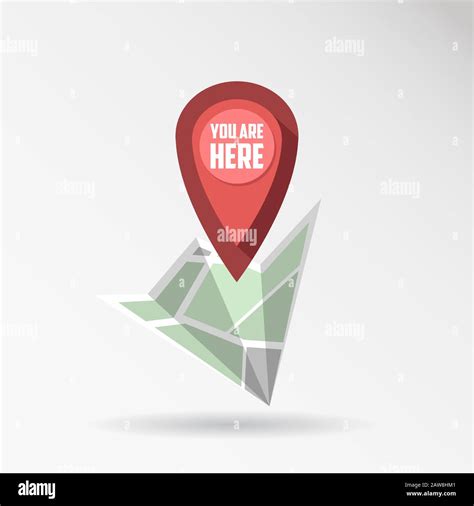 Location Map Pin Icon Flat Design Style Modern Icon Caption You Are