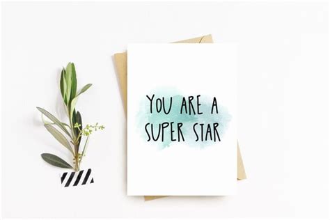 You Are A Superstar Greeting Card Well Done Card Etsy