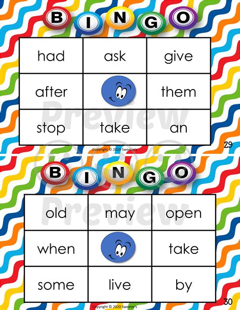 Sight Words Bingo First Grade Madebyteachers