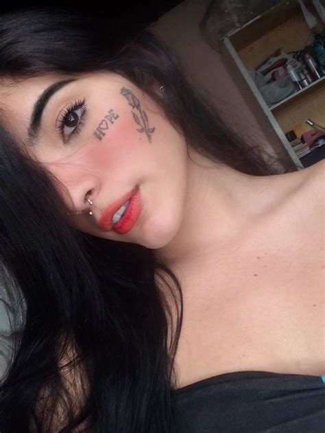 Tatuagem No Rosto Tatuagemnorosto Girl Tattoonface Tattooface