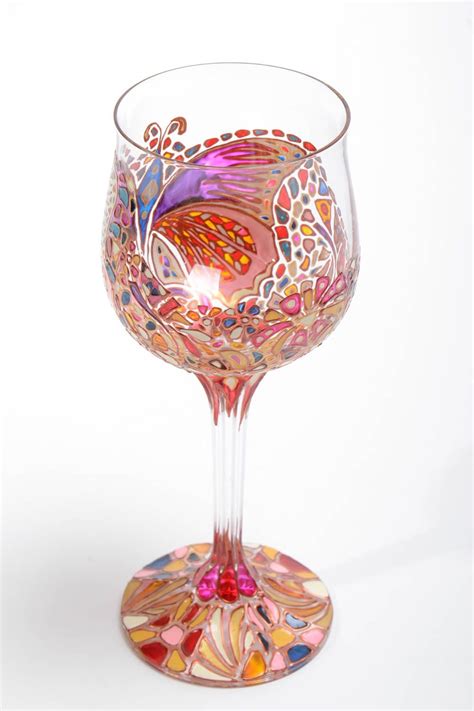 Buy Handmade Wine Glass Colored Wine Glasses 300 Ml Cool Wine Glasses