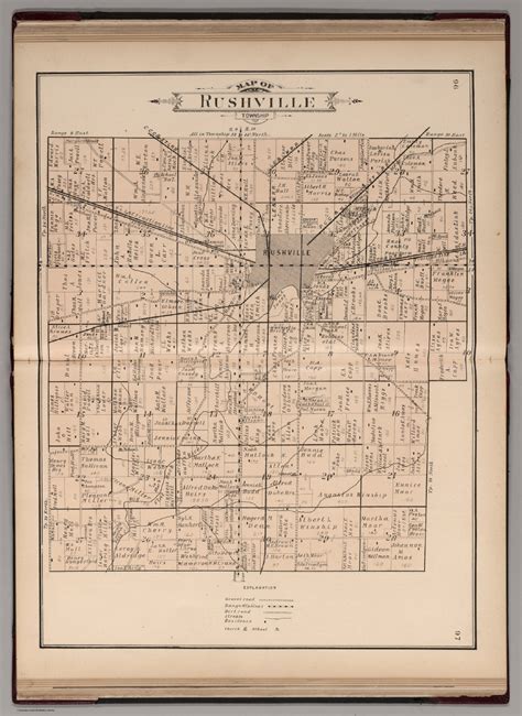 Rushville Township Rush County Indiana David Rumsey Historical Map