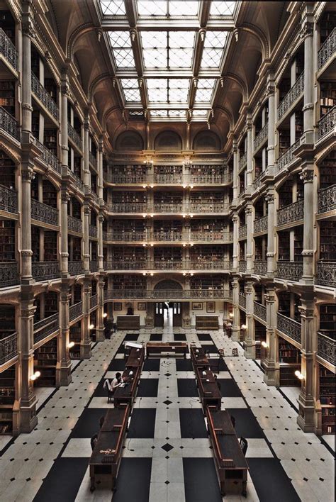 Most Beautiful Libraries The George Peabody Library Us Rdarkacademia