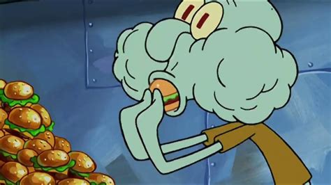 Squidward Eats Too Many Krabby Patties Spongebobsquarepants
