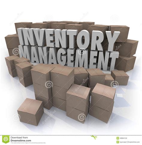 Inventory Management Words Logistic Supply Chain Control Boxes P Stock
