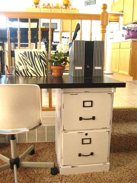 Making a desk from a door is one of my favorite projects. File Cabinet after.JPG (1200×1600) | Filing cabinet, Diy ...