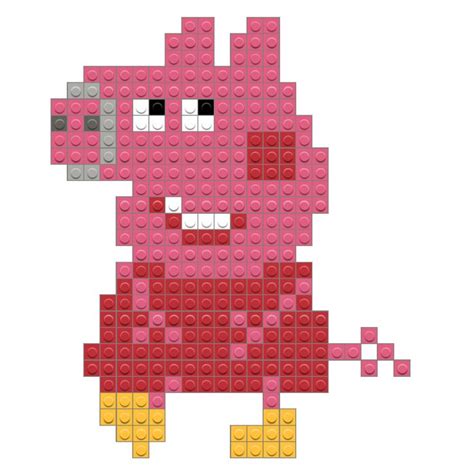 Peppa Pig Brik Pixel Art Design Peppa Pig Pixel Art
