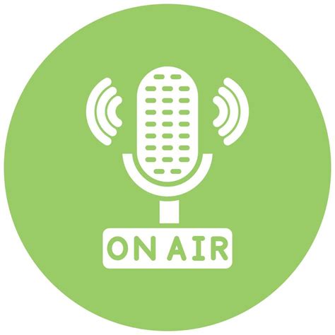 On Air Icon Style 7433383 Vector Art At Vecteezy