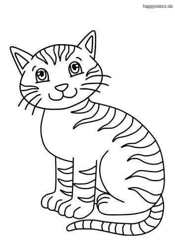 Klicke hier um dein gratis ausmalbild katze auszudrucken. Katze Malvorlage kostenlos » Katzen Ausmalbilder